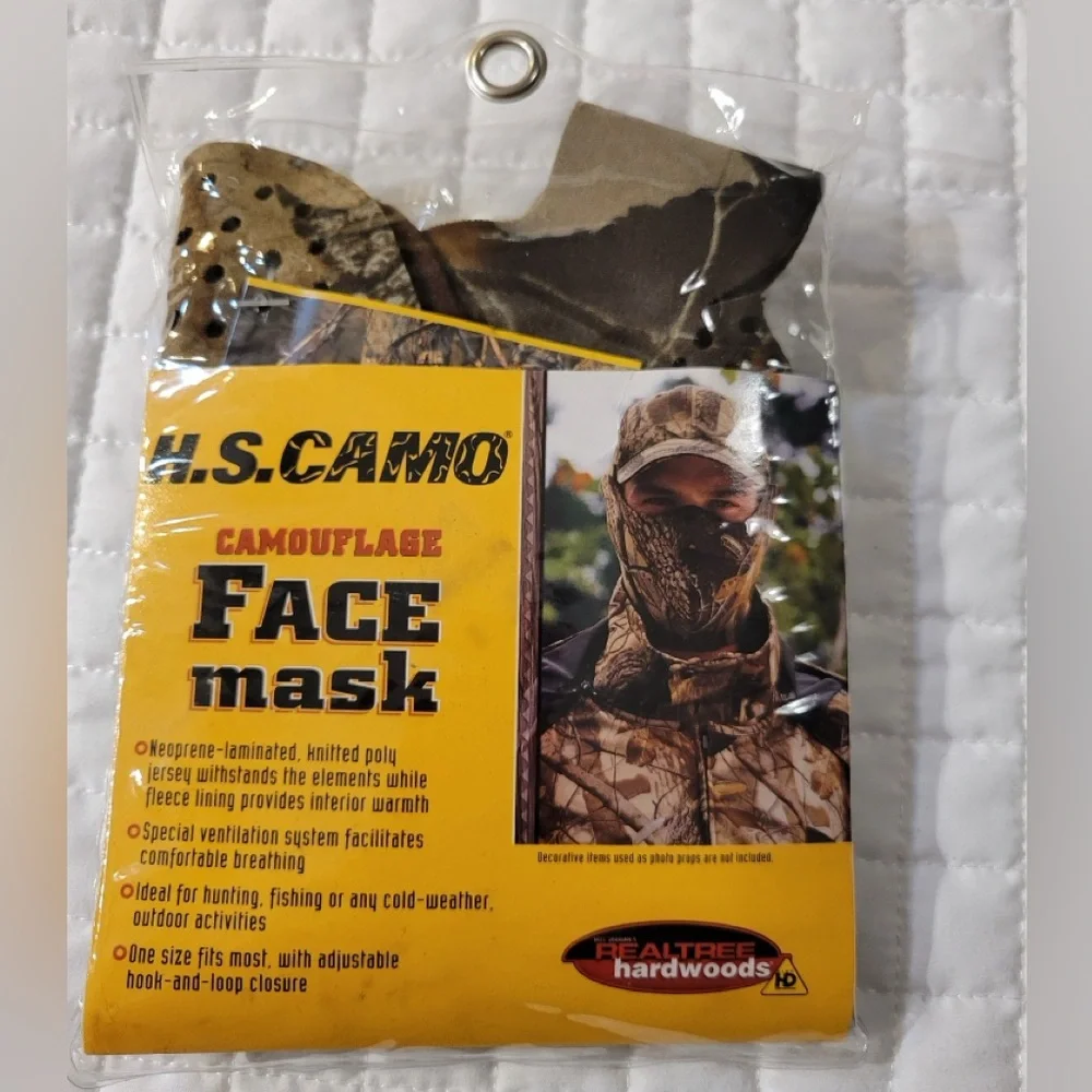 H.S. Camo Hunting Face Mask Camouflage Cabincore Winter Outdoor‎ Hiking Running